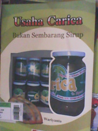 Usaha Carica Bukan Sembarang Sirup