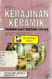 Kerajinan Keramik Tanah Liat Sistem Cetak